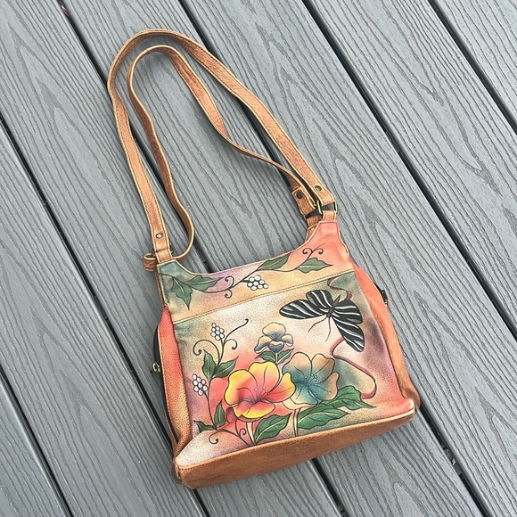 Anuschka Hand Painted Shoulder Bag